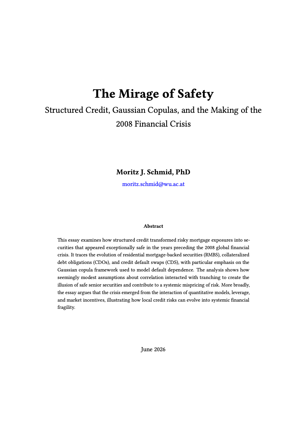 Preview of The Mirage of Safety essay